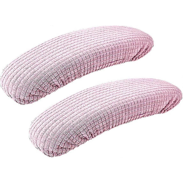 Kontorstol Armlenestol Trekk, 1 par Elastiske Armlenestol Trekk Avtakbare Kontorstol Armlenestolputer Trekk, Armlenestolputer Db Purple