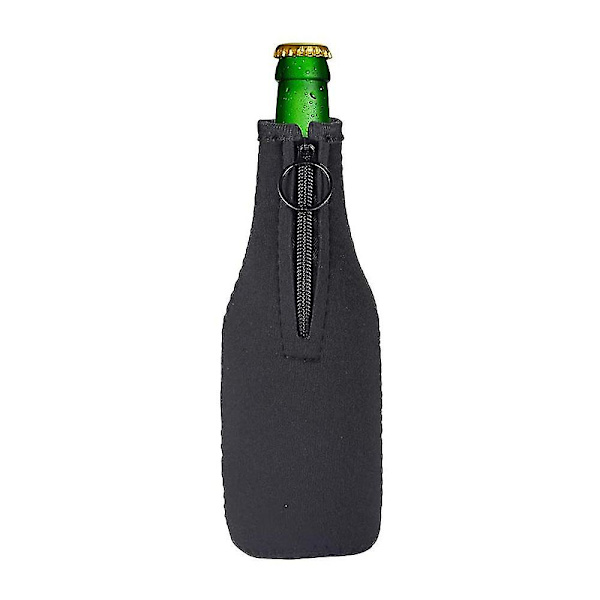 Olutpullon Kanne Neopreeni Olutjäähdyttimen Kanne Eristyshiha Vetoketjulla 12 /330ml Pullolle