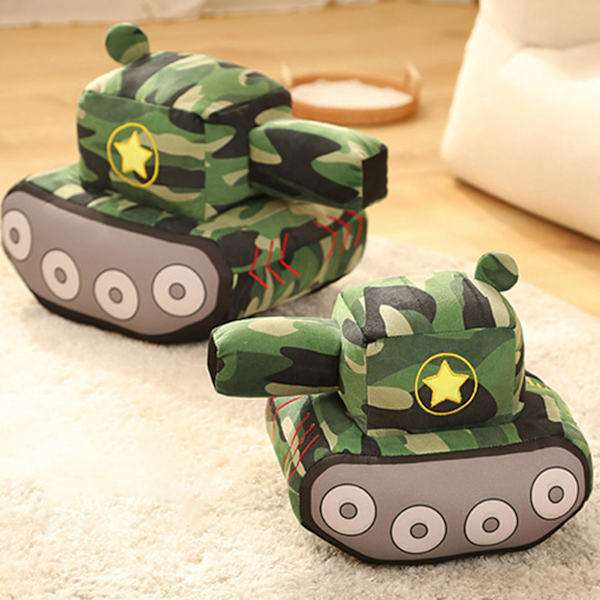 Tank Plyschleksak Simulering Modellering Pentagram Mönster Kamouflage Sovande Följeslagare Kramande Kudde Barn Plyschdocka DB S