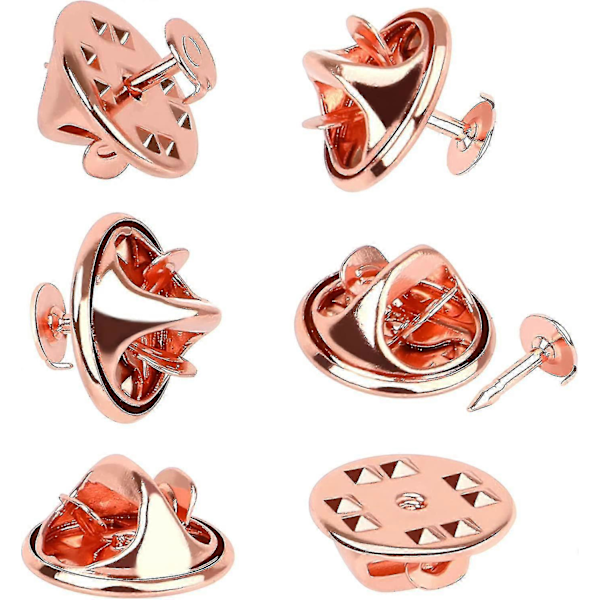 120 Par Butterfly Clutch Tie Tacks Nålbagside Kompatibel med 8 mm Lange Blanke Pins til Håndværk (sølv) db Rose Gold