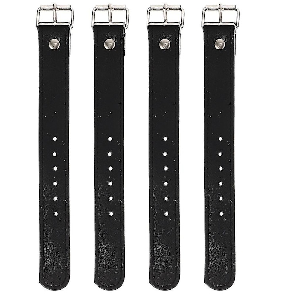 2 Par Cykelkorgrem Cykel Främre Korgbälte Justerbar Cykelkorgrem Cykeltillbehör [DB] Black 22.5x3cm