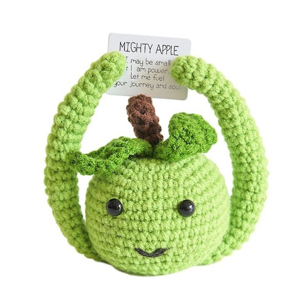 Db Håndlavet Diy Følelsesmæssig Støtte Syltede Gave, Hæklet Sød Hæklet Strik Dukke, Hjem Dekoration Ornament Gaver Mighty Apple