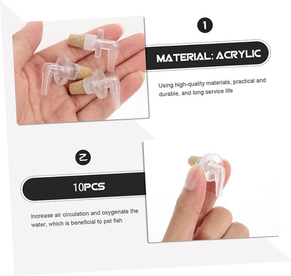 10 st syrepump luftdiffusor akryl akvarium luftbeslag akvarium luftbubbeldiffusor dekor