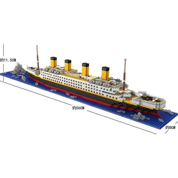 Titanic Model Building Block Set, kryssningsfartyg Titanic Boat Model Building