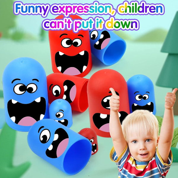 Stort Ät Litet Tic Tac Toe Spelset, 2 Spelare Blå Röd Gobblet Gobblers Brädspel Överraskning Tic Tac Toe Familjespel Att Spela [db]