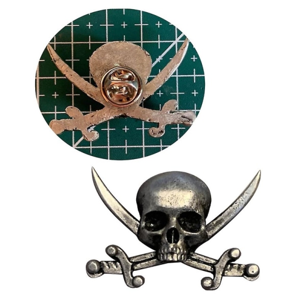 Gothic Skull Daggers Badge Pin Retro Brosch För Hip Hop Rock Halloween Party db A