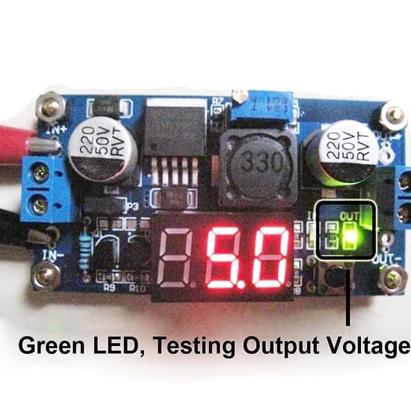 Buck Step-Down LM2596 Strømomformer Modul DC 2.5-40V til 1.25-37V Voltmeter db