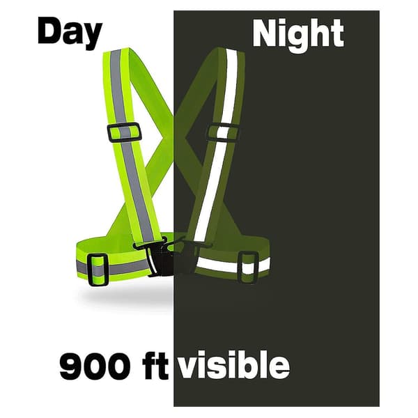 2-pack reflexvästar med hög synlighet - Justerbart bälte med hög synlighet, fluorescerande [db]