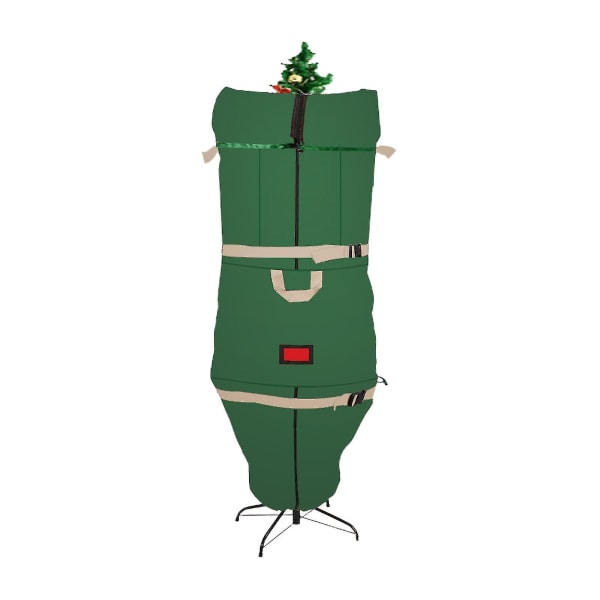 Opprettstående juletreoppbevaringspose Rivesikkert materiale for ekstra holdbarhet Holder opp til sammensatte trær Xianning [DB] Red 274x83cm