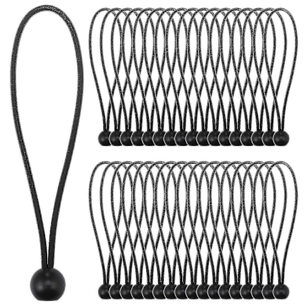 Bungee Cord, 35st svarta Bungee Bungee Ball(20cm) Tarp Bungee Cord, Hållbar Portabel Bungee Krok För Banner, Presenningar, Paviljonger, Tält db