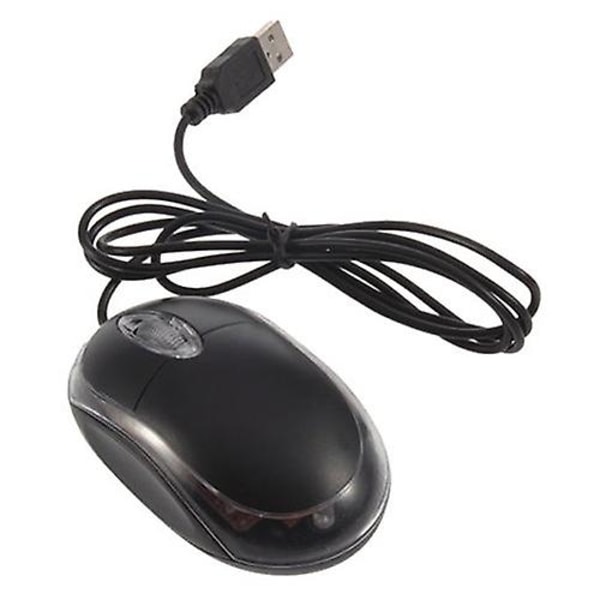 Fornnerg USB Svart Trådløs Optisk Lys Rulle Hjul Mus Mus for Datamaskin PC Bærbar PC [Db]