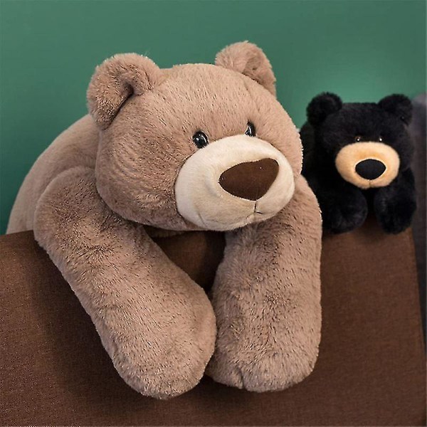 Viktad ångest dinosaurie plysch leksak kastkudde/söt dinosaurie gosedjur docka för pojkar flickor-utmärkt [DB] Brown Bear 50cm 19.7 inch
