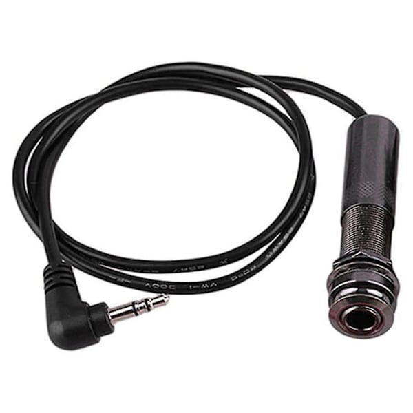 Gitarr pickup-kabel Piezo-kabel Ändstift Jack Gitarr-adapter Stereo Instrumentkabel [db] black