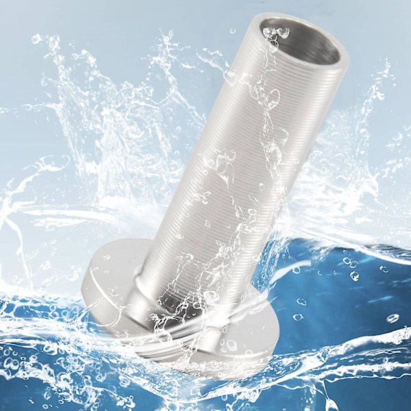 40-pack T316 rostfria skyddshylsor för 1/8-tums vajerrepkabelräcke DIY-balustrad [db] Silver