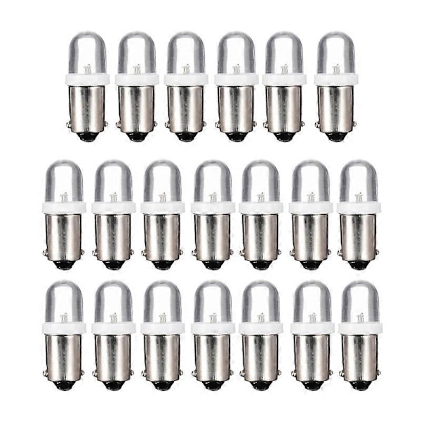 20 stk T10 T11 BA9S T4W 1895 Bil Blinklys LED Pære 12V Hvit LED Pærer [DB]