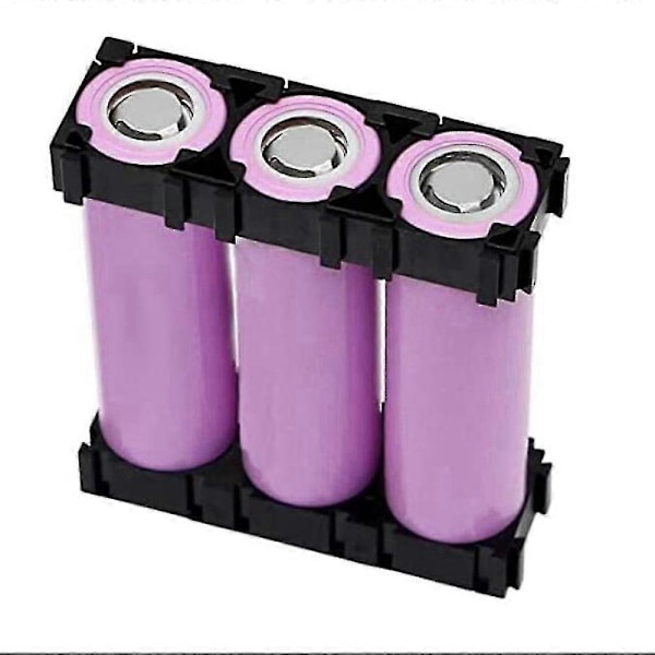 50 stk. 21700 Lithium Celle Trippel Batteriholder Beslag Batteripakke Beslag Til Diy Batteri 21,7 mm [db] black