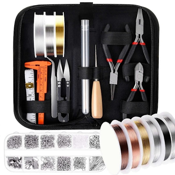 Jewelry Making Supplies Kit with Beading Tools, Jewelry Wire and Jewelry Findings for Jewelry Repai db