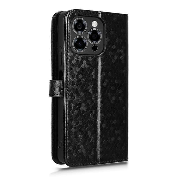 Honeycomb Dot Textur Läder Telefonfodral För Doogee Note 58 / Note 58 Pro [DB] Black