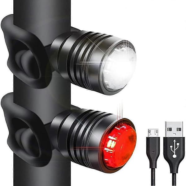 USB Oppladbart Sykkelbaklys, 3 Moduser LED Sikkerhetslys for Sykling [DB] White Light