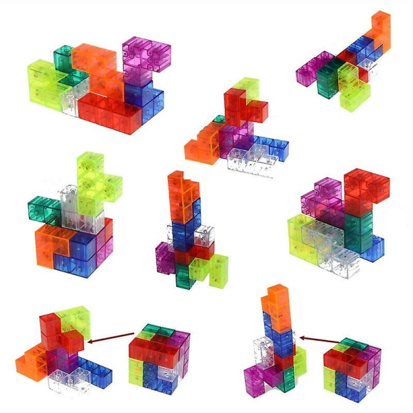 Diy magnetiska kubbyggstenar 3d magnetplatta db transprent