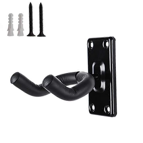 Set med 1 Gitarr Väggkrok, Svart Gitarr Väggkrok Metallfäste för Gitarr Banjo Ukulele [DB]
