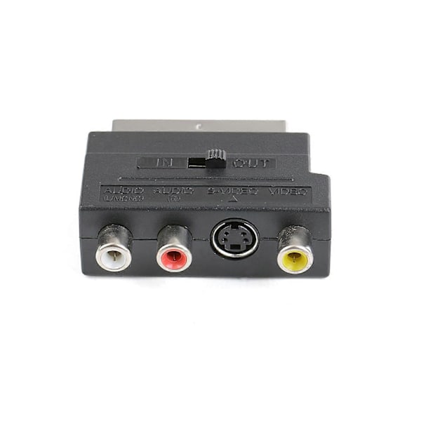 SCART Adapter - SCART til 3 RCA & S-Video Adapterboks [db]