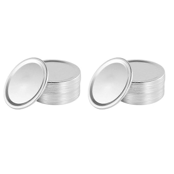 24 kpl Silikonisia Mason-purkkien kansia Säilöntäpurkin korkki Mason-purkin kansi Säilöntäpurkin kansityyppiset kannet [DB] Silver 7X7cm