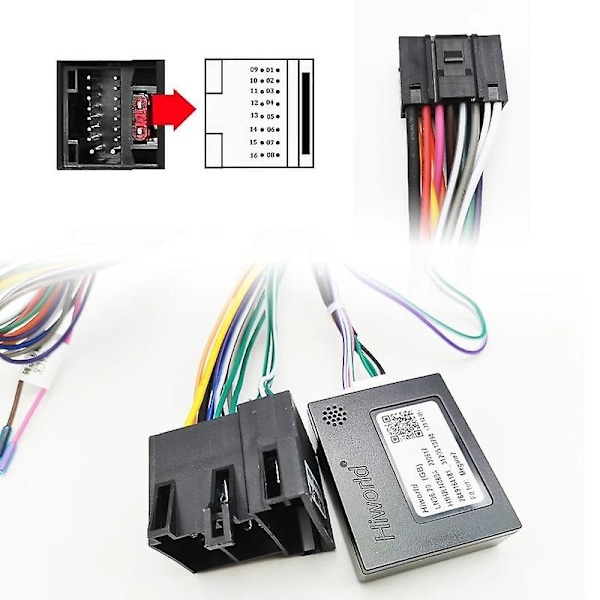 CANBus Decoder ISO Radio Ledningsnet Adapter 16 Pin Stik Android til Renault Megane 2 Clio Mk3 db cable+ANT