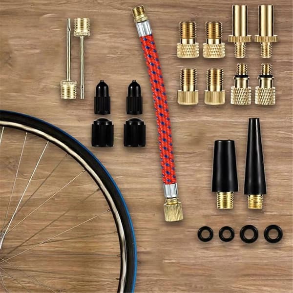 21 st Cykelventiladapterhylsa Cykelventiladapter Ventilkonverteringsmunstycke Ventiladapter Cycl [DB] Black