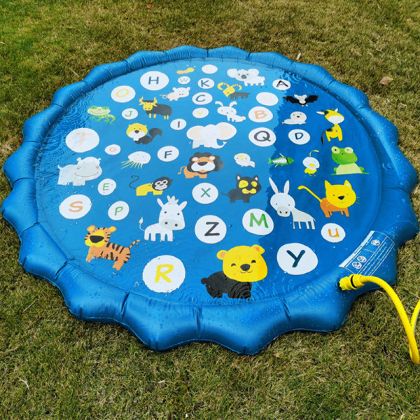 Pyöreä vesialusta Lasten leikkikaluvesilelut Alphabet Game Pad ulkona käytettävä nurmikon alusta