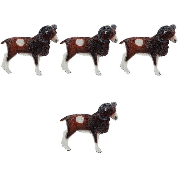 Dyrmodel Mouflon Dekoration til Dekoration 4 stk. Plastfigurer
