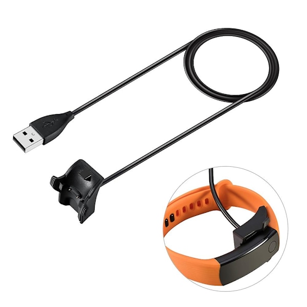 Smart Armbånd USB-oplader Ladestation Kompatibel med Huawei Band 3/2 Pro Honor 4/5 [DB] Black