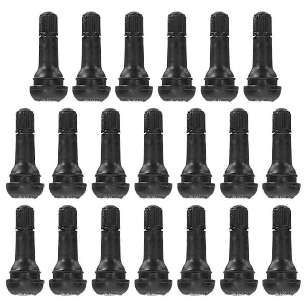 20 kpl Sisärenkaattomat rengasventtiilit Snap-in rengasventtiilit Autojen varaosatarvikkeet [Db] Black 4.5X1.9cm