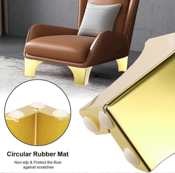 4 stk. 10 cm Metal Sofaben Garderobeben Møbelben, Moderne Solide Sofafødder Skabsfødder Bordben Til Udskiftning (guld) db