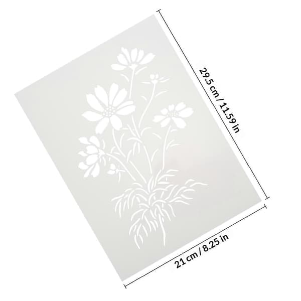 DIY Tegneskabeloner Blad Blomster Planter Design Skabelon til Maling 5 Stk[DB]
