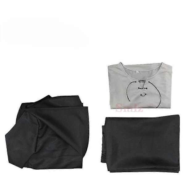 Anime Attack on Titan Sista Säsong Eren Jaeger Cosplay Kostym Peruk Svart Huvad Trench T-shirt Byxor Dräkt Shingeki No Kyojin {db} wig One Size