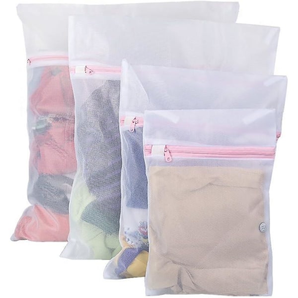 Vaskemaskinvaskeposer 4-pakning - Gjenbrukbare nettingvaskeposer