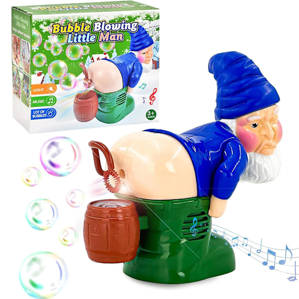 Jultomtar Bubbelmaskin, Fartbubbelblåsare Rolig Leksak Partymusik LED [DB]