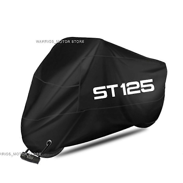 Motorcykelöverdrag för Honda DAX ST125 ST 12, UV-skyddande, dammtätt, snöskyddande, vattentätt, utomhus [DB] Black L for 180cm