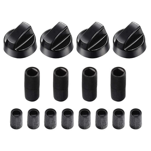 Ovn Komfur Knapper Kontrolknapper Moderne Knapper Udskiftningsknapper Sæt Apparat Kontrolknapper Perfekt til Forskellige Apparater [DB] black
