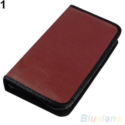 VCD Organizer 80 Discs CD-holder DVD-etui Opbevaring Kunstlæder Lynlåstaske[DB]