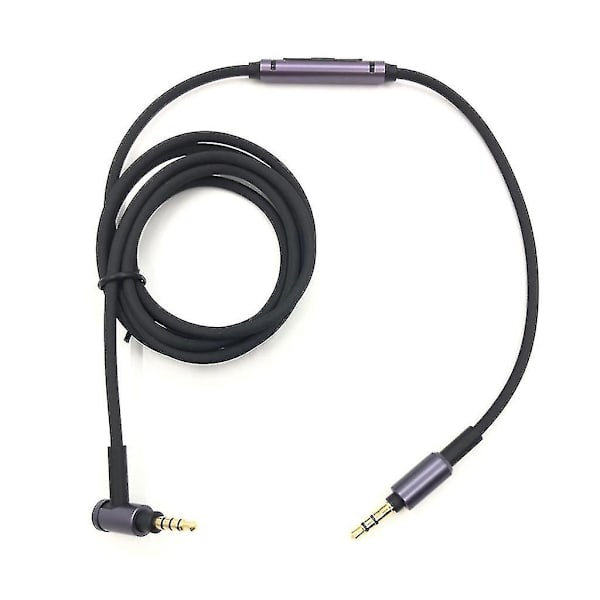 Kabelutskiftning Aux Audio-kabel for Sony Mdr-1a Mdr-1abt Mdr-1adac Mdr-1am2 {DB Black With microphone