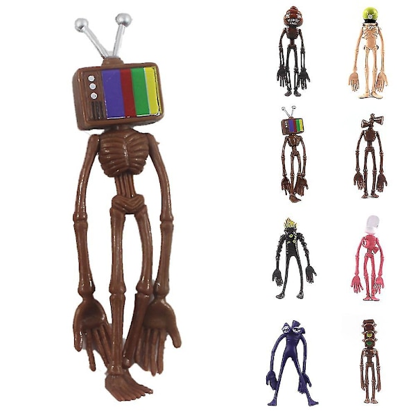 8 st Siren Head Actionfigur Leksak Urban Legend Foundation Sirenhead Dockor Skräckmodell Barn Present Db