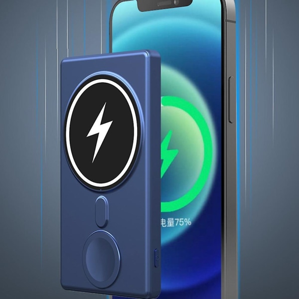 3 i 1 magnet eksternt batteri Magnetisk trådløs Power Bank mobiltelefonlader for 12 11 Pro Max(