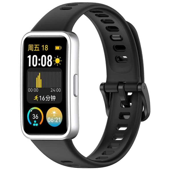 Glat silikone urrem som erstatning til Huawei Band 8/ 8 NFC/ 9/ 9 NFC [DB] Black