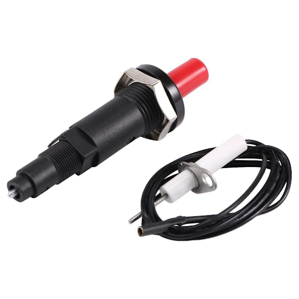 Piezoelektrisk tändsats med kabel 1000 mm lång tryckknapp kök för gasspisar ugnar  [dB} Black