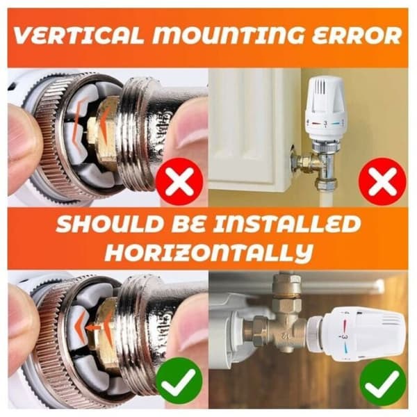 4 stk termostathode, 4 deler termostat, standard M30 X 1,5 radiatorventil erstatningshode temperaturkontroll, hvit (DB)