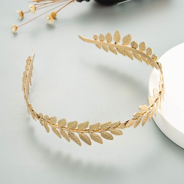 Roman Leaf Crown,xcozu Goddess Tiara Gold Leaf Band Crown Of Leaves,piger græsk Gold Leaf Pandebånd Brude Pandebånd Guld Laurel Leaf Hovedbeklædning Boho He