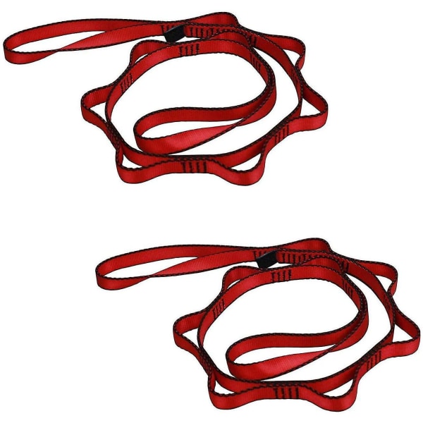 Daisy Chain Rope 2 stk. Løkkede stærke stropper 23 Kn klatreline Nylon Daisy Chains Multi Loop Aerial Yoga Sling 51,2 Zoll  [dB}
