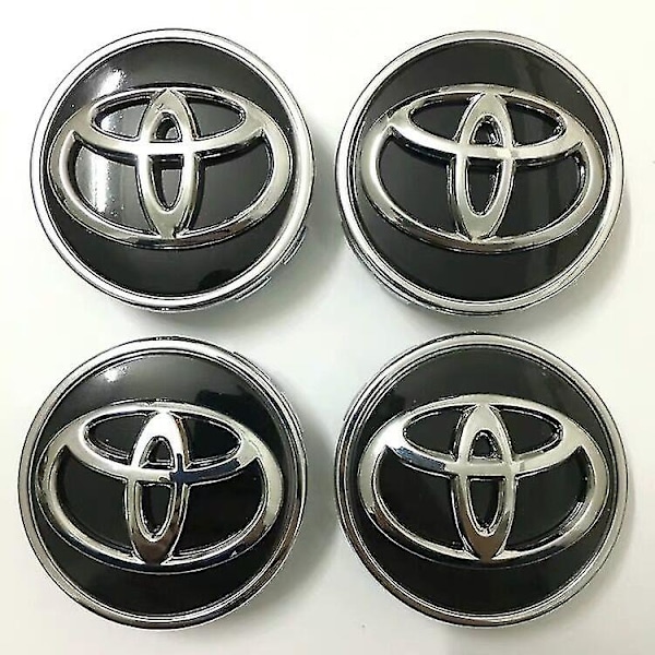 Toyota 4 62mm pyörän keskitin navan kansi logon merkille musta
